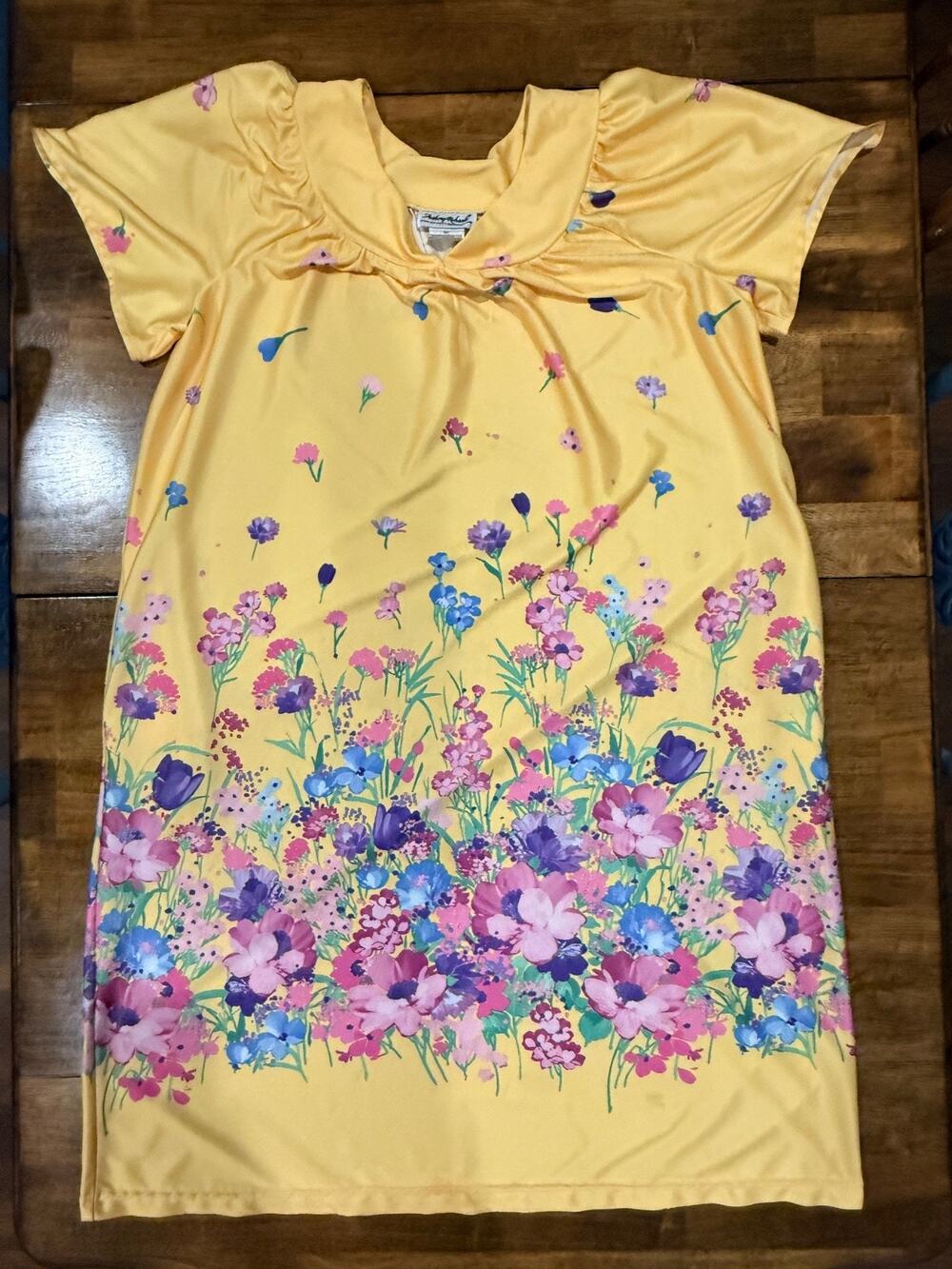 Anthony Richards Floral Short Sleeve Nightgown House Dress M